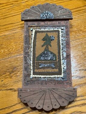 Julie Lee signed Folk Art hanging By the Light of the Silvery Moon.  Songwriter